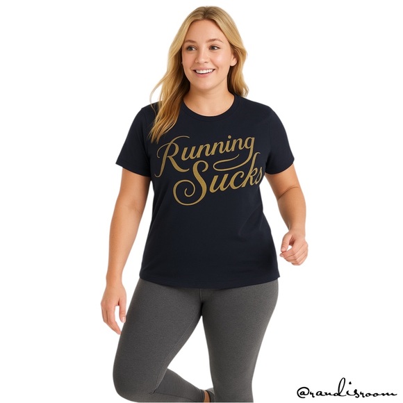 NWOT Nike “Running Sucks” Slim Fit Short Sleeve T-Shirt Women’s Size XL - Picture 1 of 16